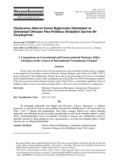 (PDF) A Comparison on Conventional and Unconventional Monetary Policy ...