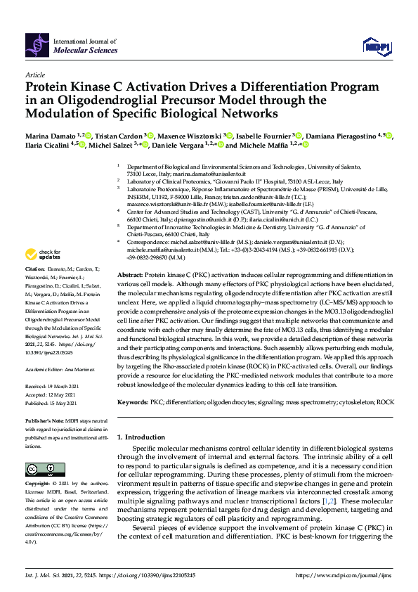 (PDF) Protein Kinase C Activation Drives a Differentiation Program in ...