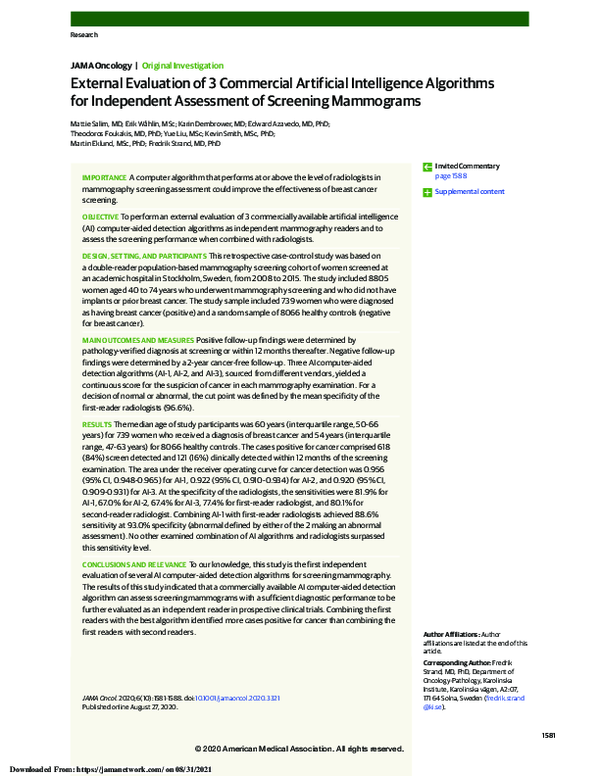 (PDF) External Evaluation of 3 Commercial Artificial Intelligence ...