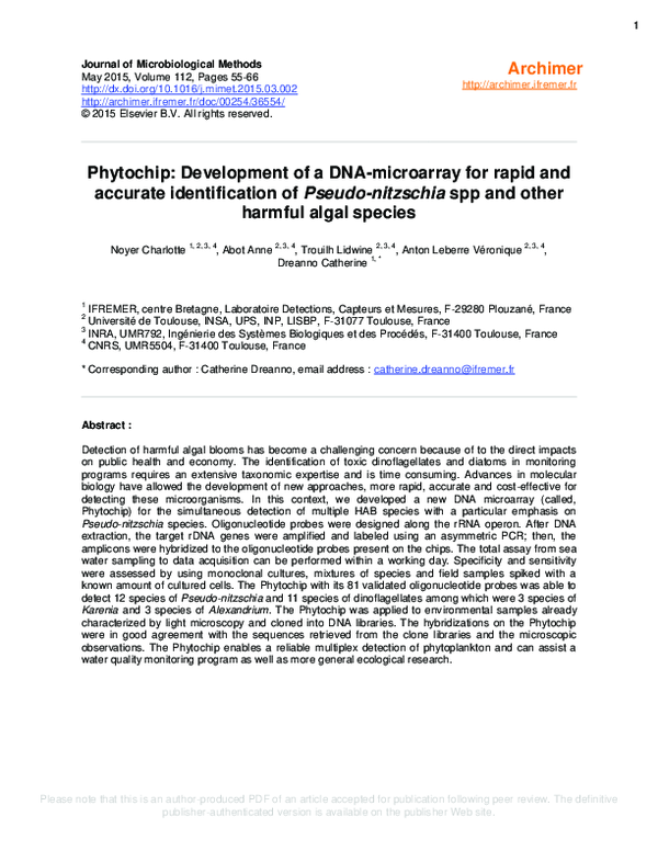 (PDF) Phytochip: Development of a DNA-microarray for rapid and accurate ...
