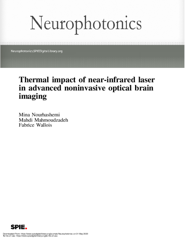 (PDF) Thermal impact of near-infrared laser in advanced noninvasive ...