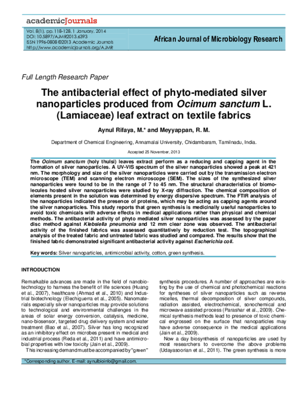 (PDF) African Journal of Microbiology Research