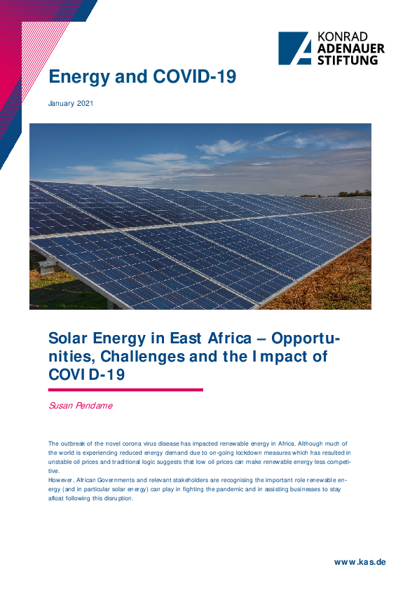 (PDF) Solar Energy in East Africa – Opportu- nities, Challenges and the ...