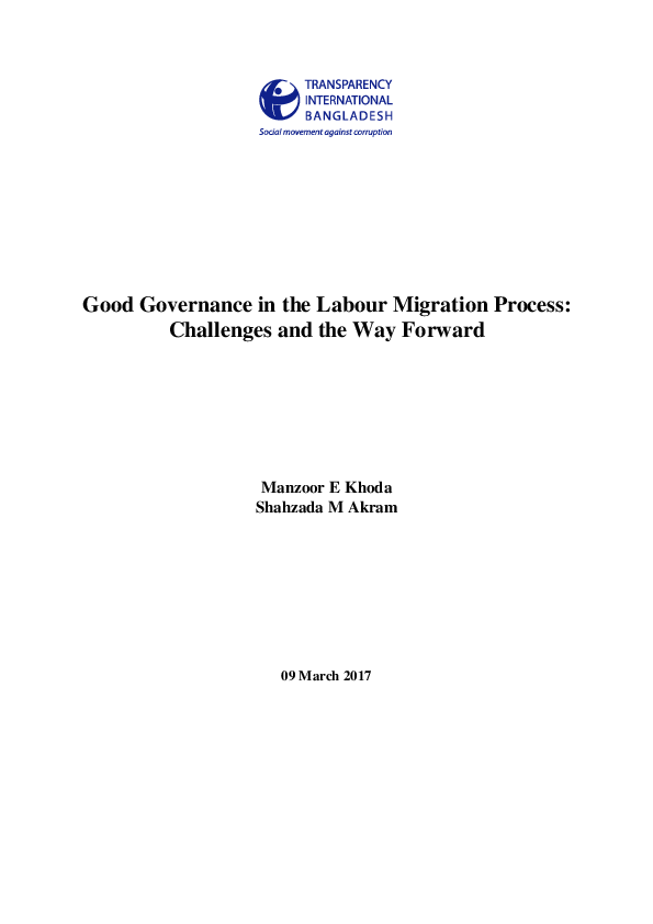 (PDF) Good Governance in the Labour Migration Process: Challenges and ...