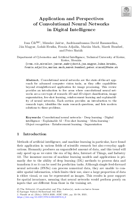 (PDF) Application and Perspectives of Convolutional Neural Networks in ...