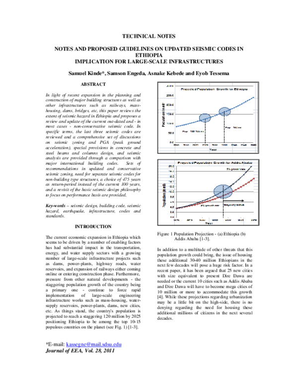(PDF) Technical Notes Notes and Proposed Guidelines on Updated Seismic ...