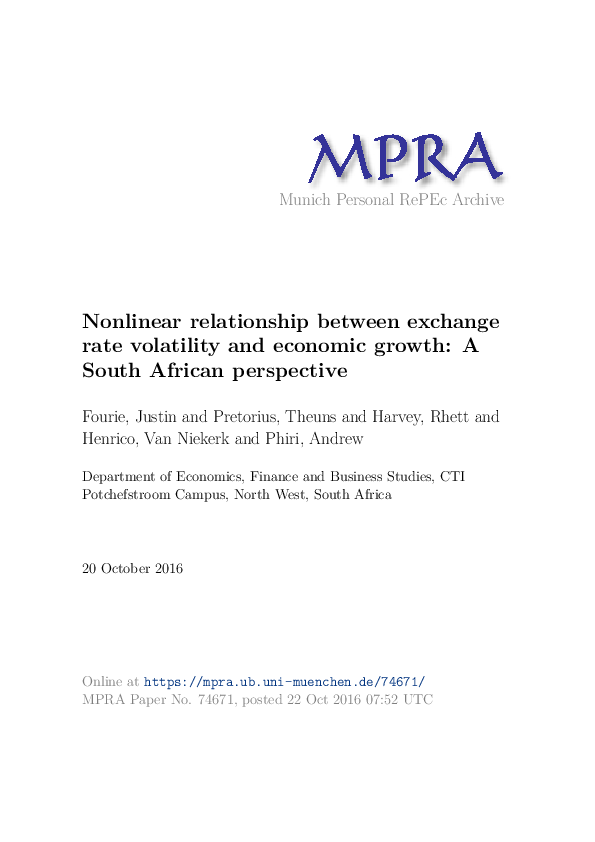(PDF) Nonlinear relationship between exchange rate volatility and ...