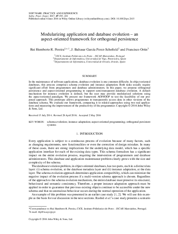 (PDF) Modularizing application and database evolution - an aspect ...