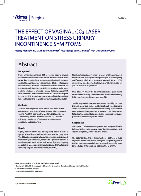 (PDF) The Effect of Vaginal CO2 Laser Treatment on Stress Urinary