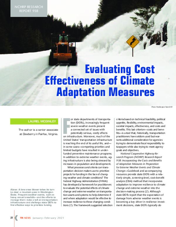 (PDF) Evaluating Cost Effectiveness of Climate Adaptation Measures
