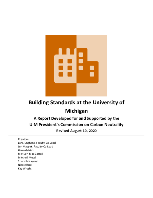 (PDF) Building Standards at the University of Michigan