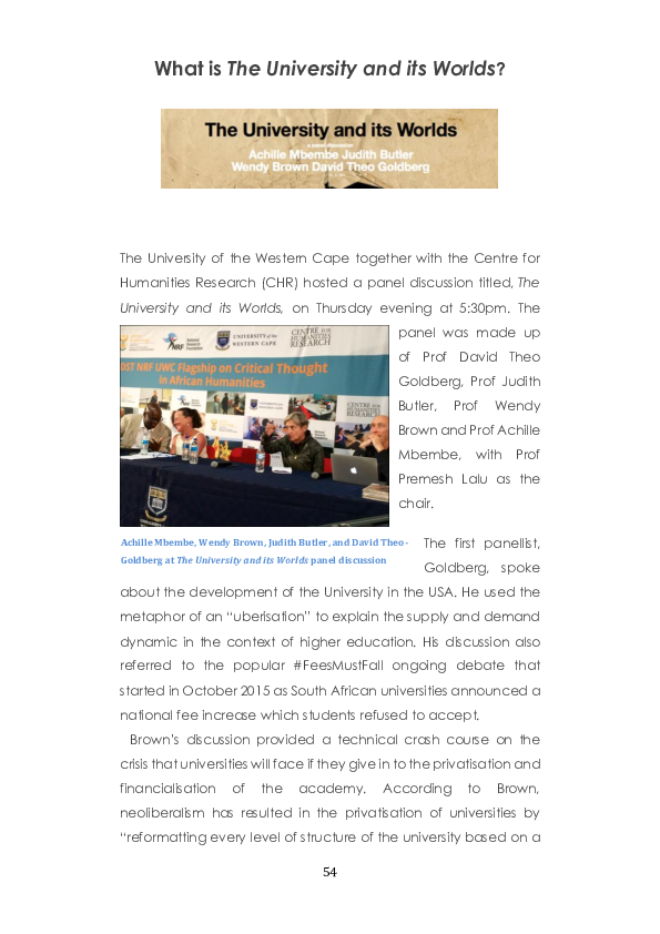 (PDF) What is The University and its Worlds