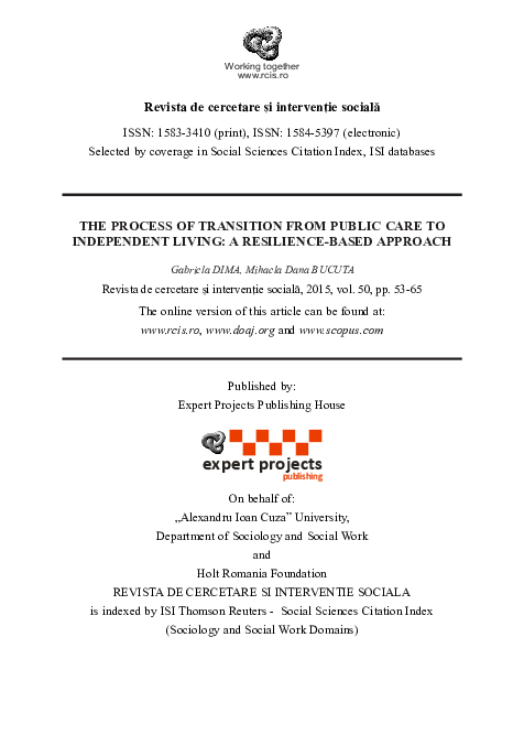 (PDF) The Process of Transition from Public Care to Independent Living ...