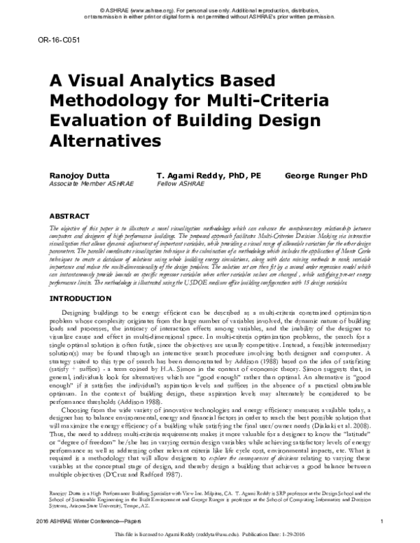 (PDF) A Visual Analytics Based Methodology for Multi-Criteria ...