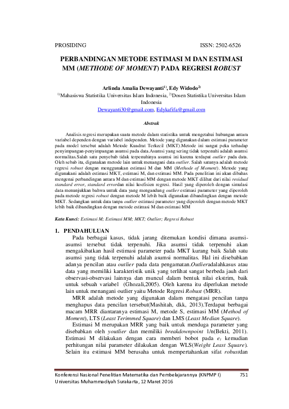 (PDF) Perbandingan Metode Estimasi M dan Estimasi MM (Methode Of Moment ...