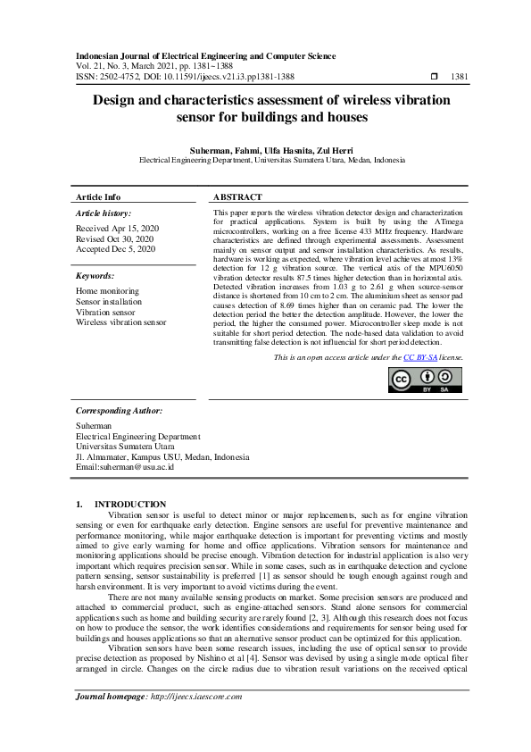 (PDF) Design and characteristics assessment of wireless vibration ...