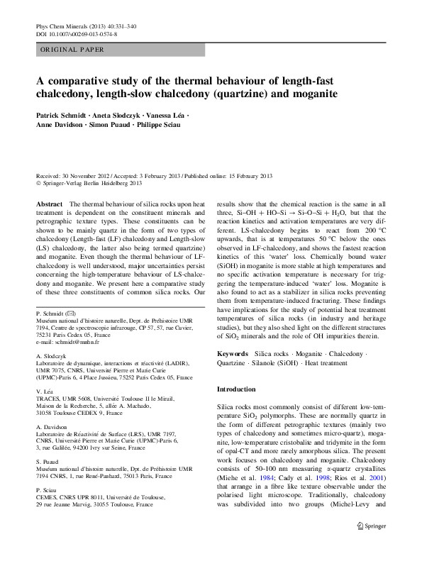 (PDF) A comparative study of the thermal behaviour of length-fast ...