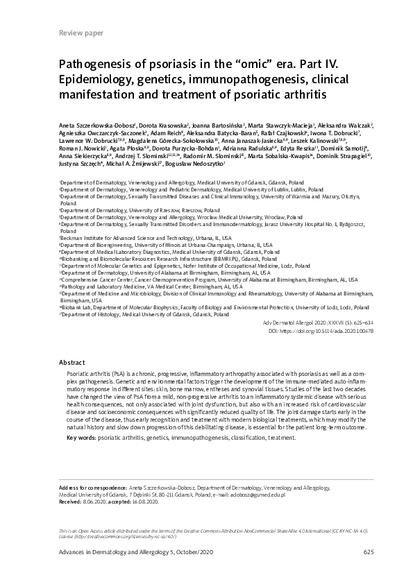 (PDF) Pathogenesis of psoriasis in the “omic” era. Part IV ...
