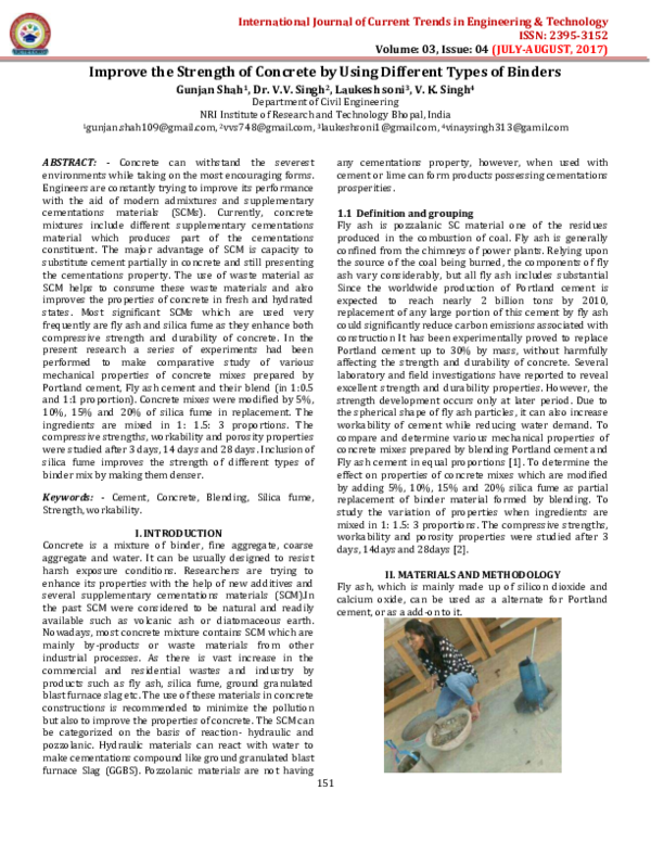 (PDF) Improve the Strength of Concrete by Using Different Types of