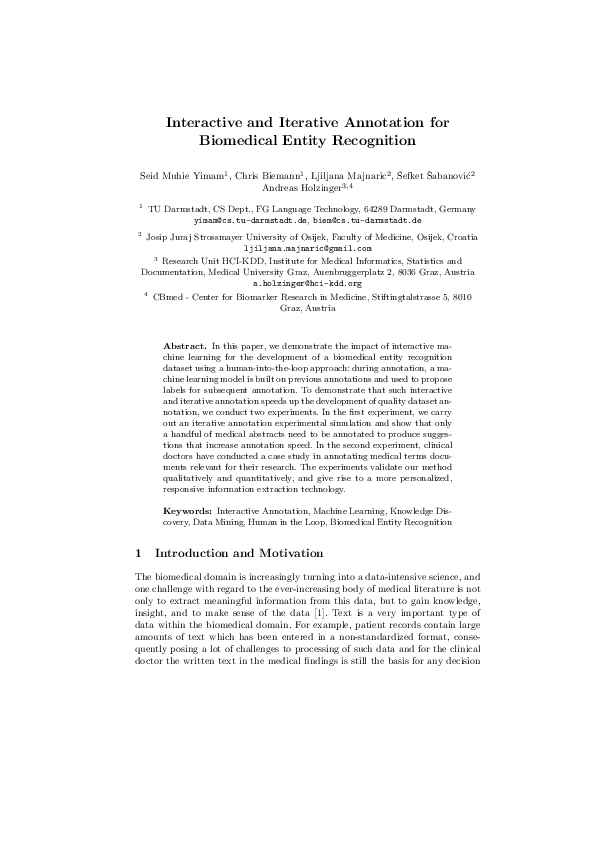 (PDF) Interactive and Iterative Annotation for Biomedical Entity ...