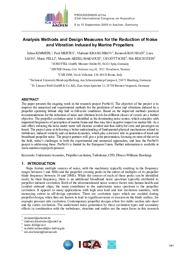(PDF) Analysis Methods and Design Measures for the Reduction of Noise ...