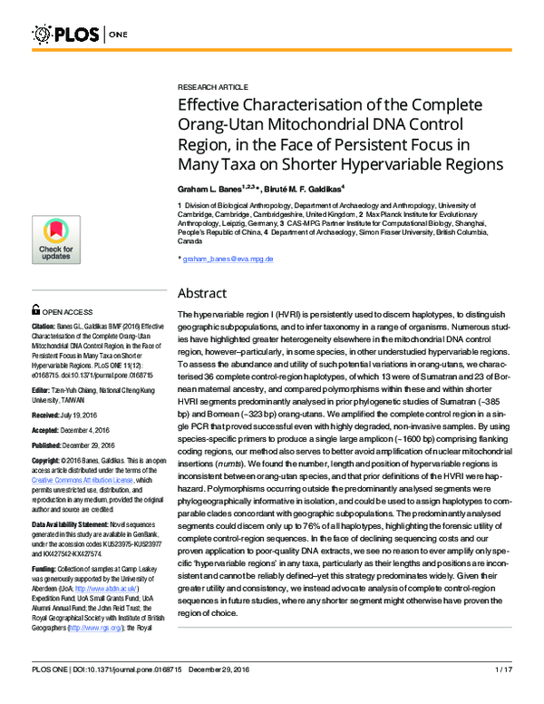 (PDF) Effective Characterisation of the Complete Orang-Utan ...