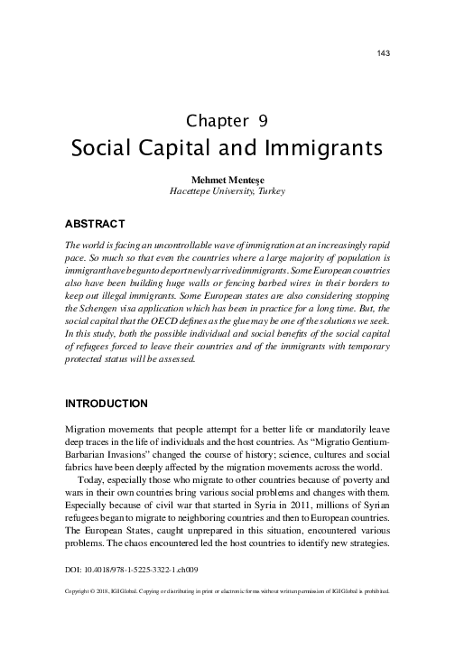 (PDF) Social Capital and Immigrants