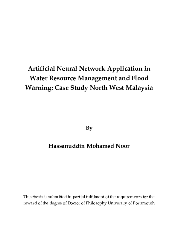 (PDF) Artificial neural network application in water resources ...
