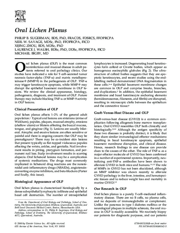 (PDF) Oral lichen planus