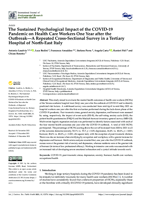 (PDF) The Sustained Psychological Impact of the COVID-19 Pandemic on ...