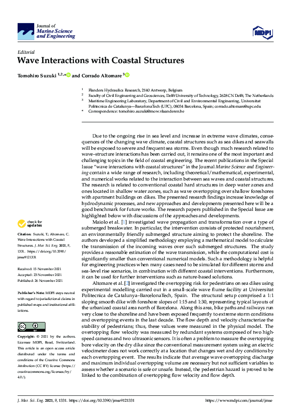 (PDF) Wave Interactions with Coastal Structures