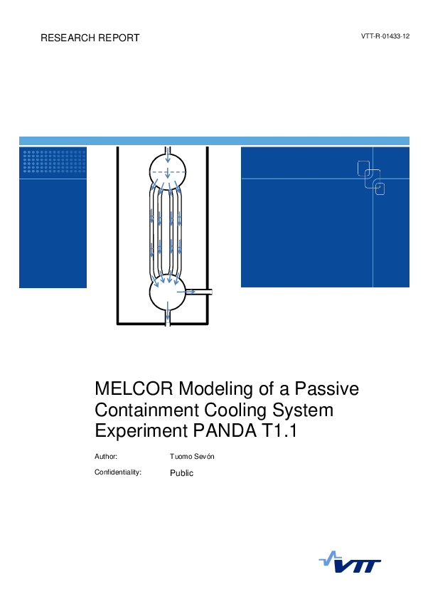 (PDF) MELCOR Modeling of a Passive Containment Cooling System ...