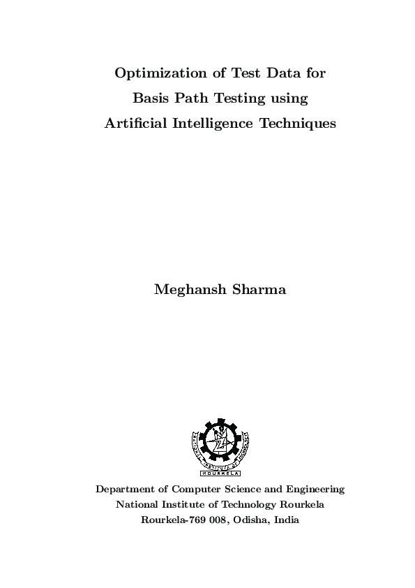 (PDF) Optimization of Test Data for Basis Path Testing using Artificial ...