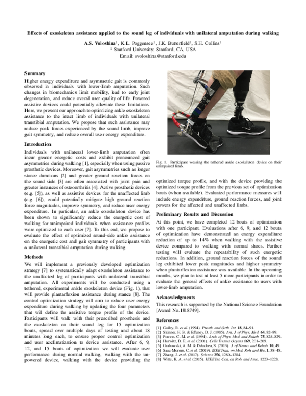 (PDF) Effects of exoskeleton assistance applied to the sound leg of ...