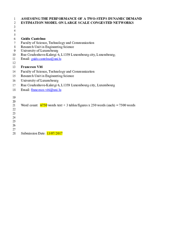 (PDF) Assessing the Performance of a Two-Step Dynamic Demand Estimation ...