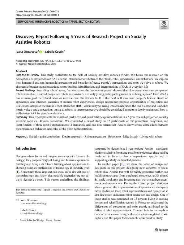 (PDF) Discovery Report Following 5 Years of Research Project on ...