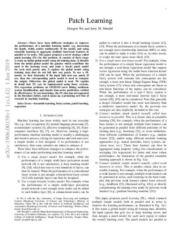 (PDF) Patch Learning