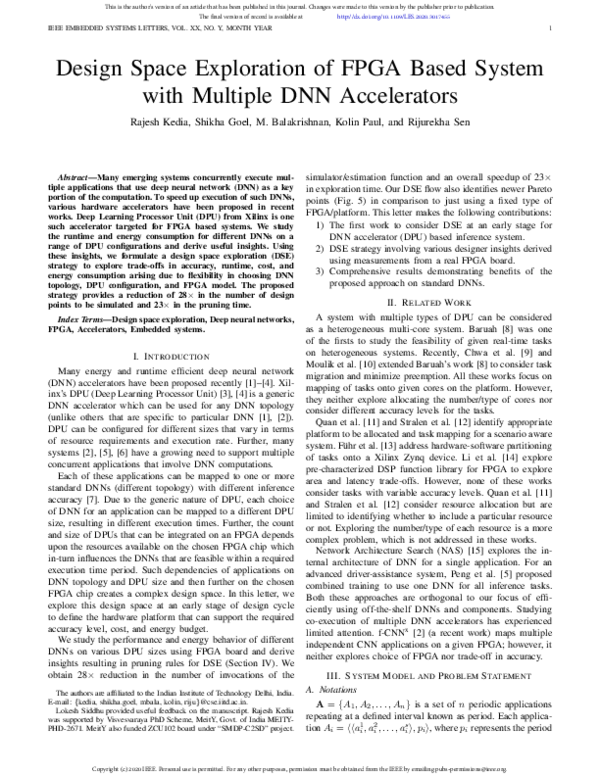 (PDF) Design Space Exploration of FPGA-Based System With Multiple DNN ...