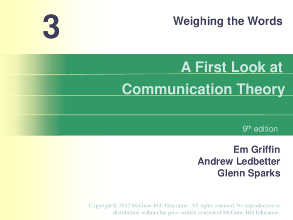 (PDF) A First Look at Communication Theory