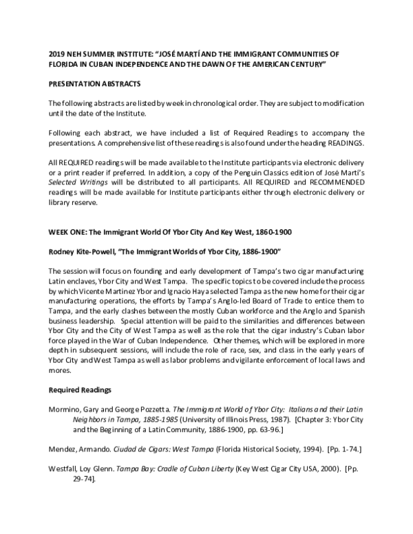 (PDF) Presentation abstracts