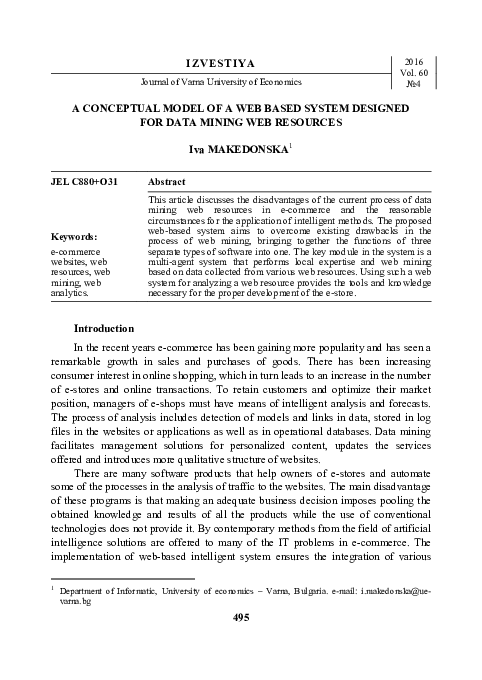 (PDF) A Conceptual Model Of A Web Based System Designed For Data Mining ...