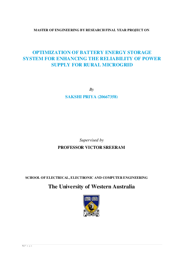 (PDF) Optimization of battery storage system for enhancing the ...