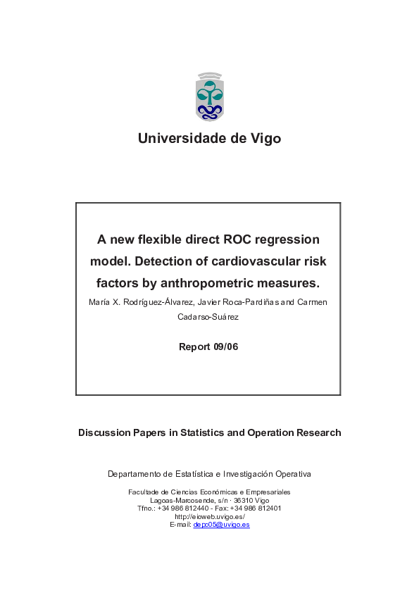 (PDF) A new flexible direct ROC regression model . Detection of ...