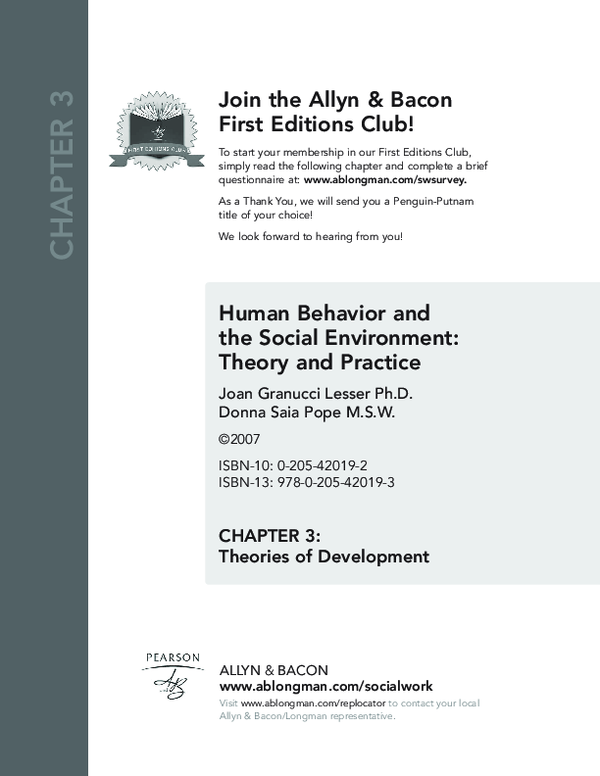 (PDF) Human Behavior and the Social Environment: Theory and Practice