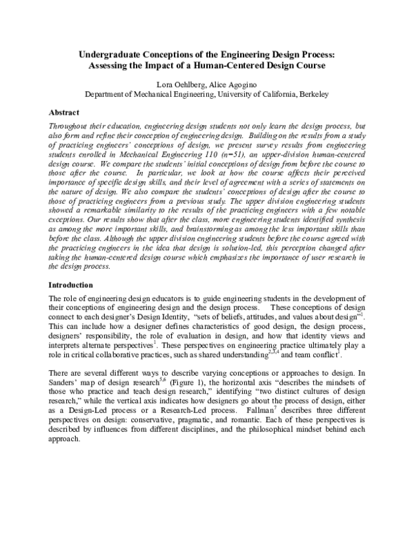 (PDF) Abstract Undergraduate Conceptions of the Engineering Design ...