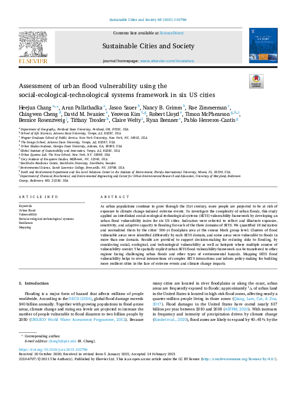 (PDF) Assessment of urban flood vulnerability using the social ...