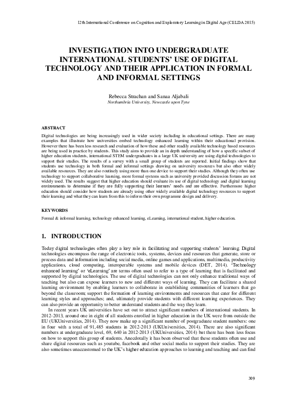 (PDF) Investigation into Undergraduate International Students' Use of ...