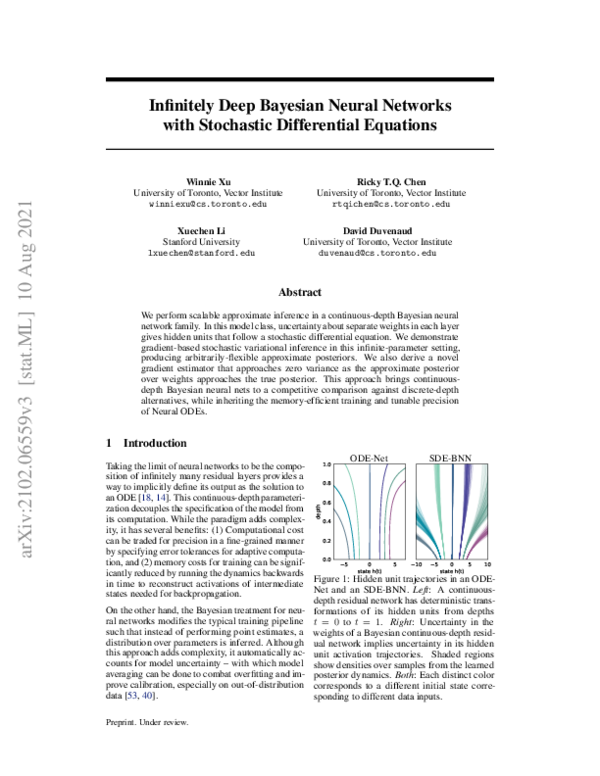 (PDF) Infinitely Deep Bayesian Neural Networks with Stochastic ...