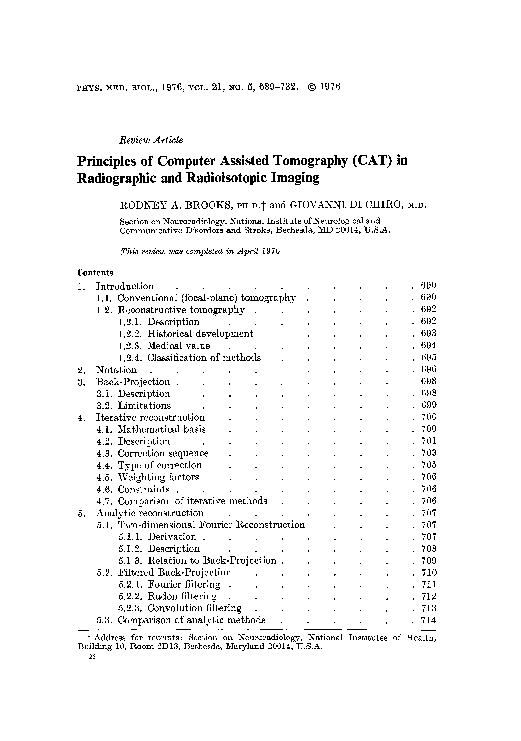 (PDF) Principles of computer assisted tomography (CAT) in radiographic ...