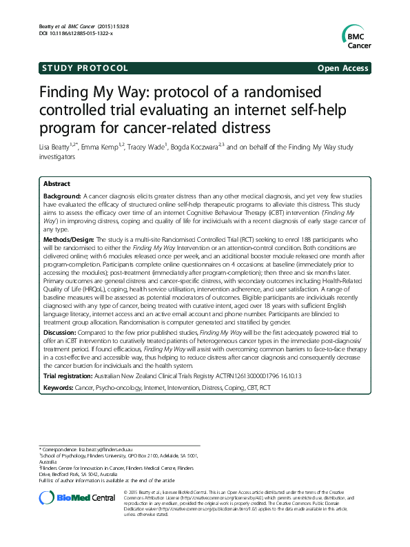 (PDF) Finding My Way: protocol of a randomised controlled trial ...